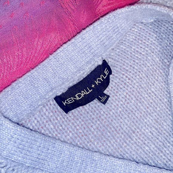 KENDALL+KYLIE| Light Blue Cardigan Crop Sweater - Picture 2 of 6